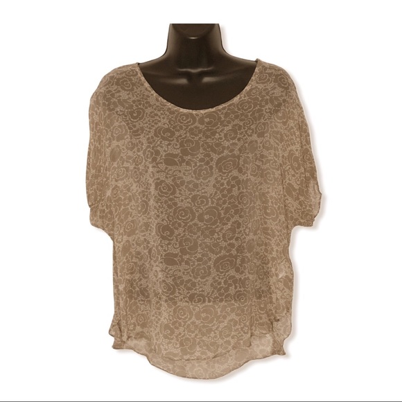 PAPER CROWN silk chiffon top | M - Picture 1 of 7